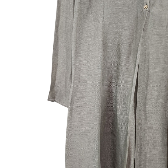 Eileen Fisher Women's Linen Silk Long Sleeves Lighweight Lagenlook Dress - Picture 4 of 8